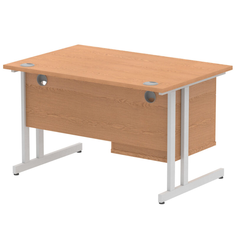 Surge 1200mm Cantilever Straight Desk With Single Fixed Pedestal - Image 93