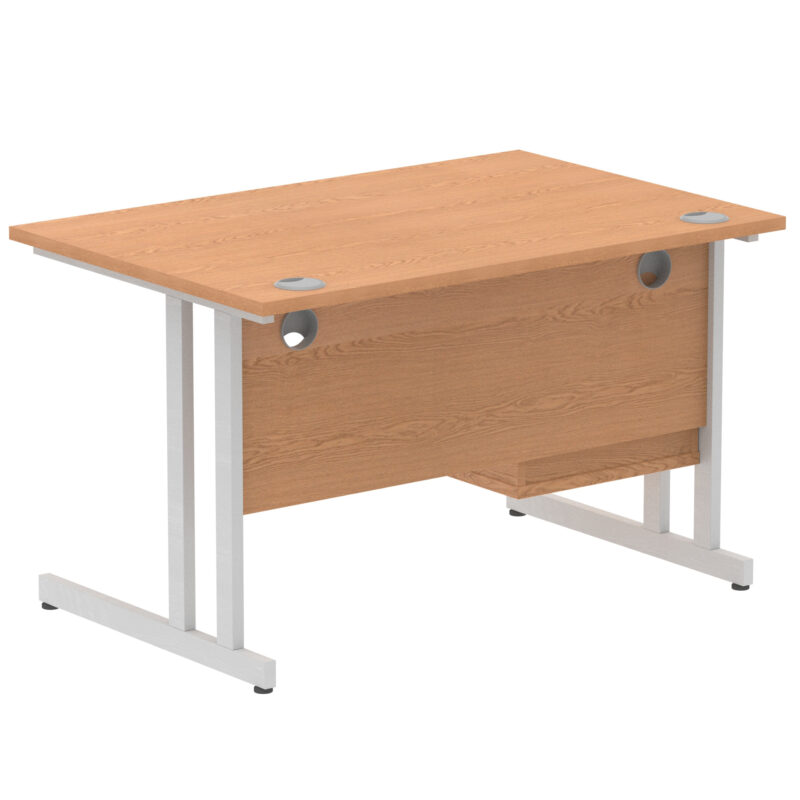 Surge 1200mm Cantilever Straight Desk With Single Fixed Pedestal - Image 95