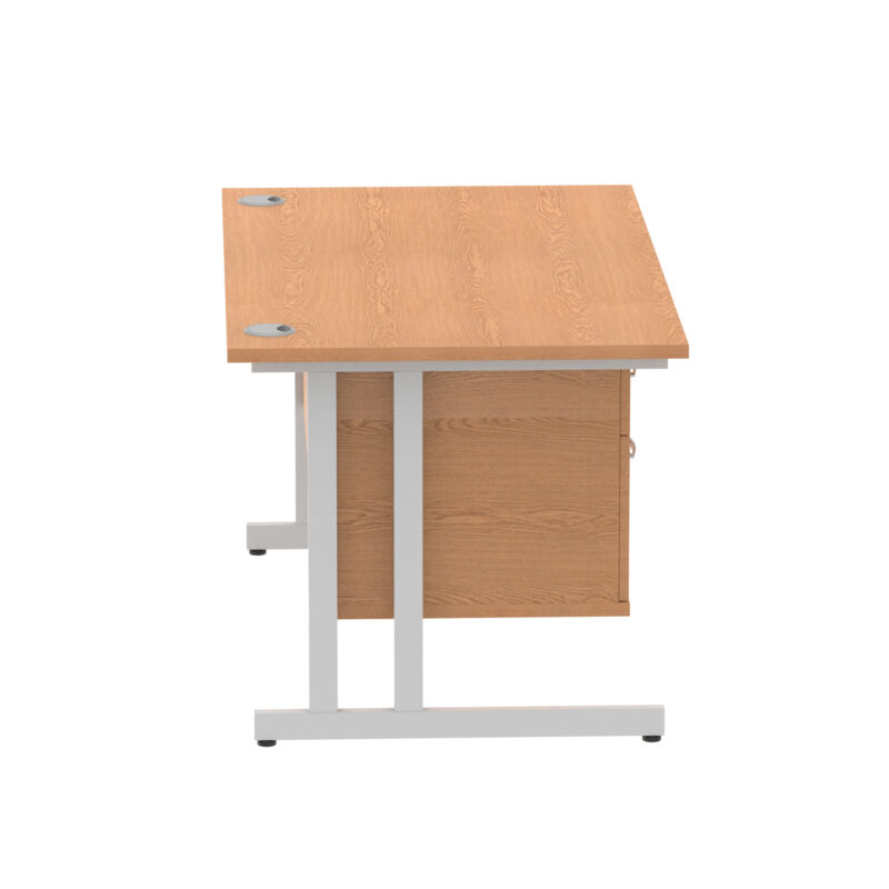 Surge 1400mm Cantilever Straight Desk With Single Fixed Pedestal - Image 92