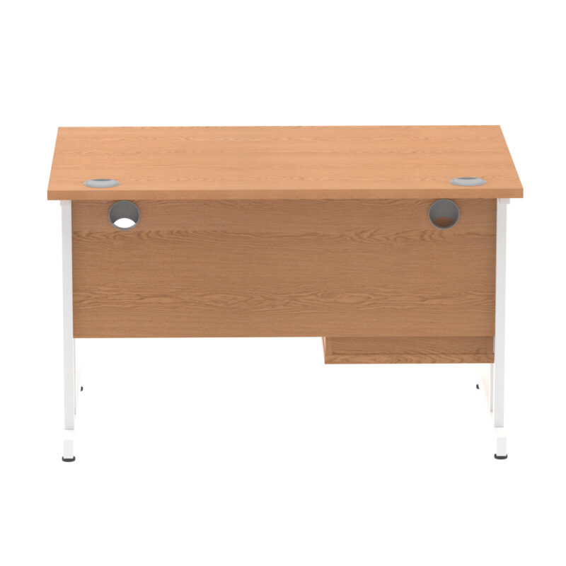 Surge 1200mm Cantilever Straight Desk With Single Fixed Pedestal - Image 35
