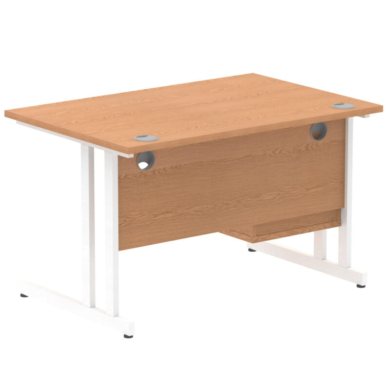 Surge 1200mm Cantilever Straight Desk With Single Fixed Pedestal - Image 36