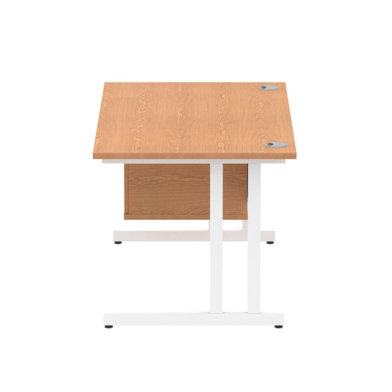 Surge 1400mm Cantilever Straight Desk With Single Fixed Pedestal - Image 37