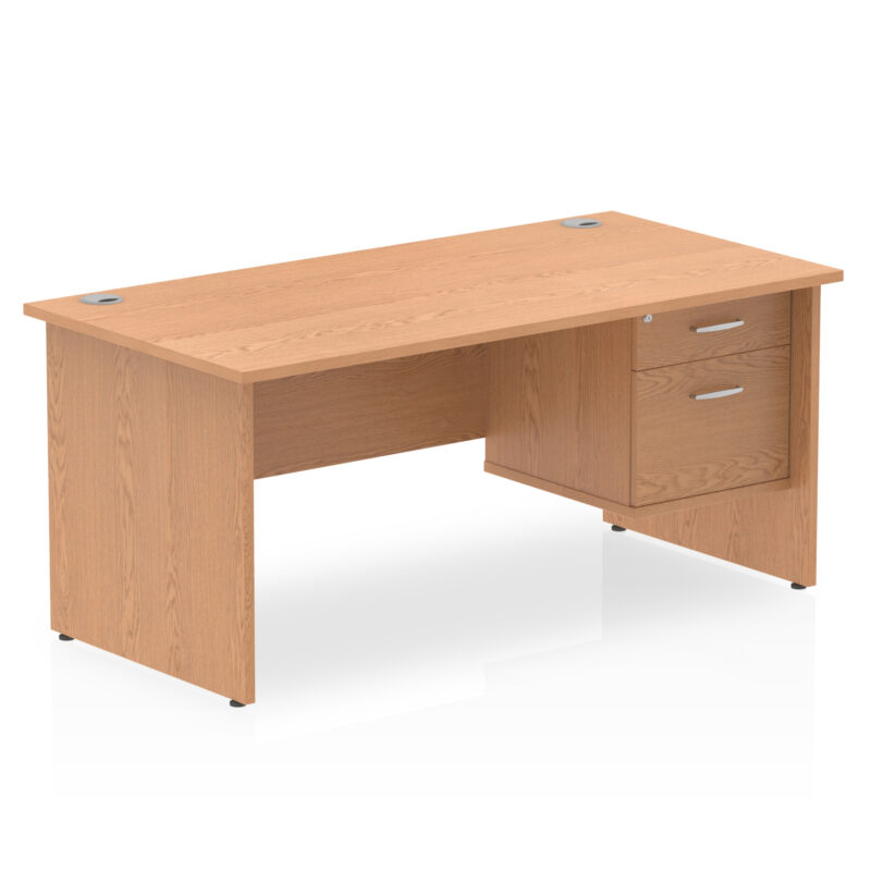 Surge 1600mm Panel End Straight Desk With Single Fixed Pedestal - Image 16