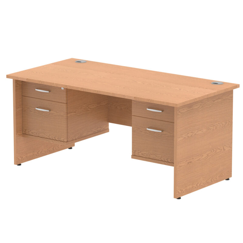 Surge 1600mm Panel End Straight Desk With Two Fixed Pedestal - Image 17
