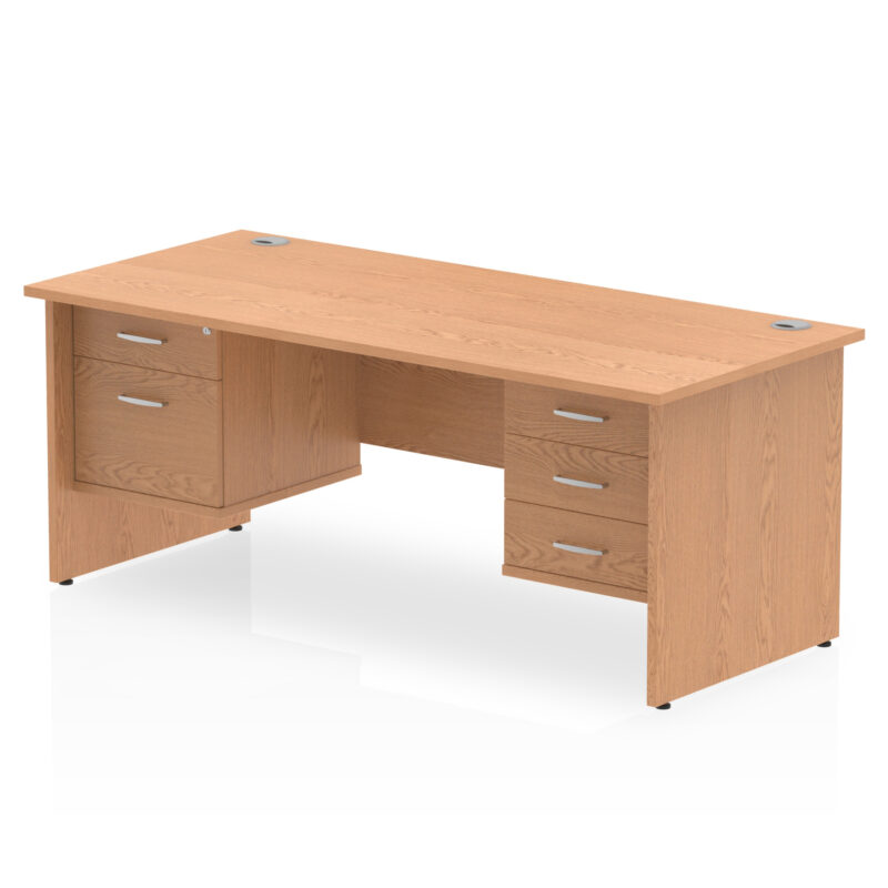 Surge 1600mm Panel End Straight Desk With Two Fixed Pedestal - Image 19