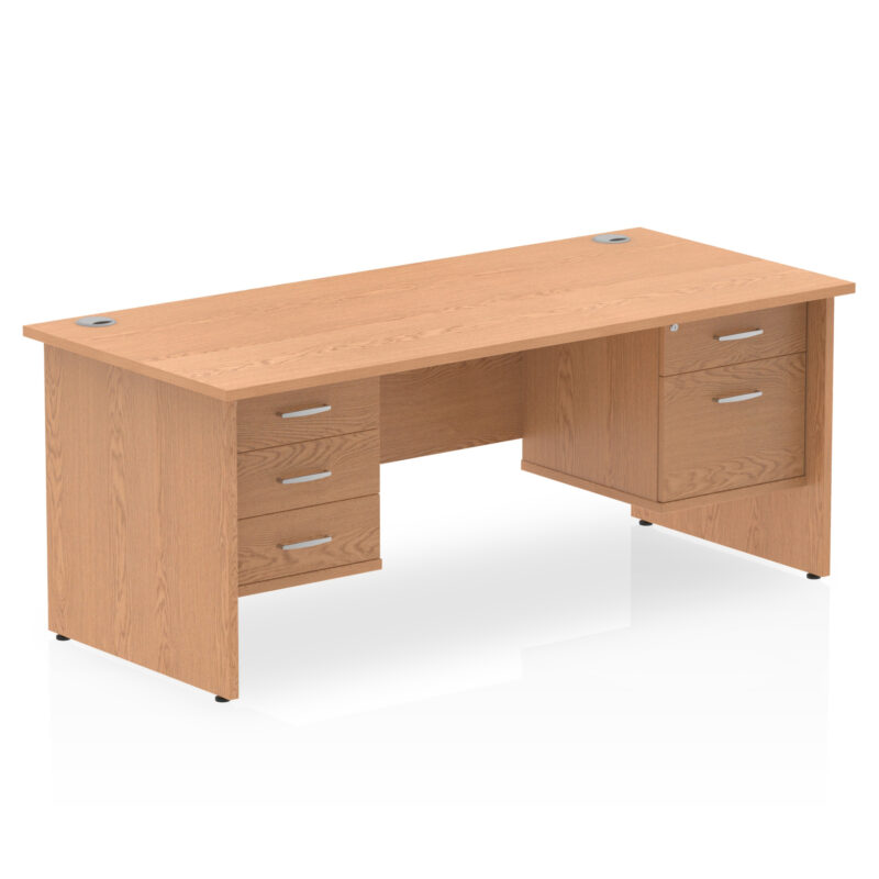 Surge 1600mm Panel End Straight Desk With Two Fixed Pedestal - Image 20