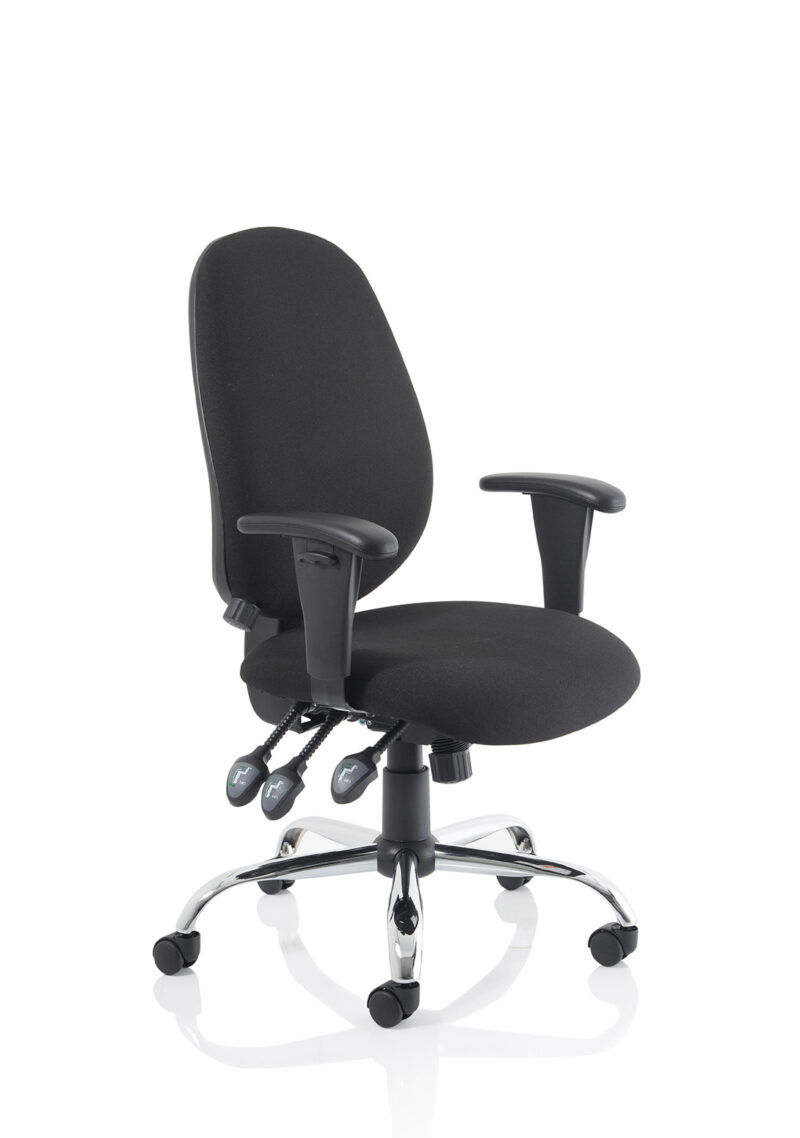 Porto Medium Back Task Operator Office Chair with Height Adjustable Arms