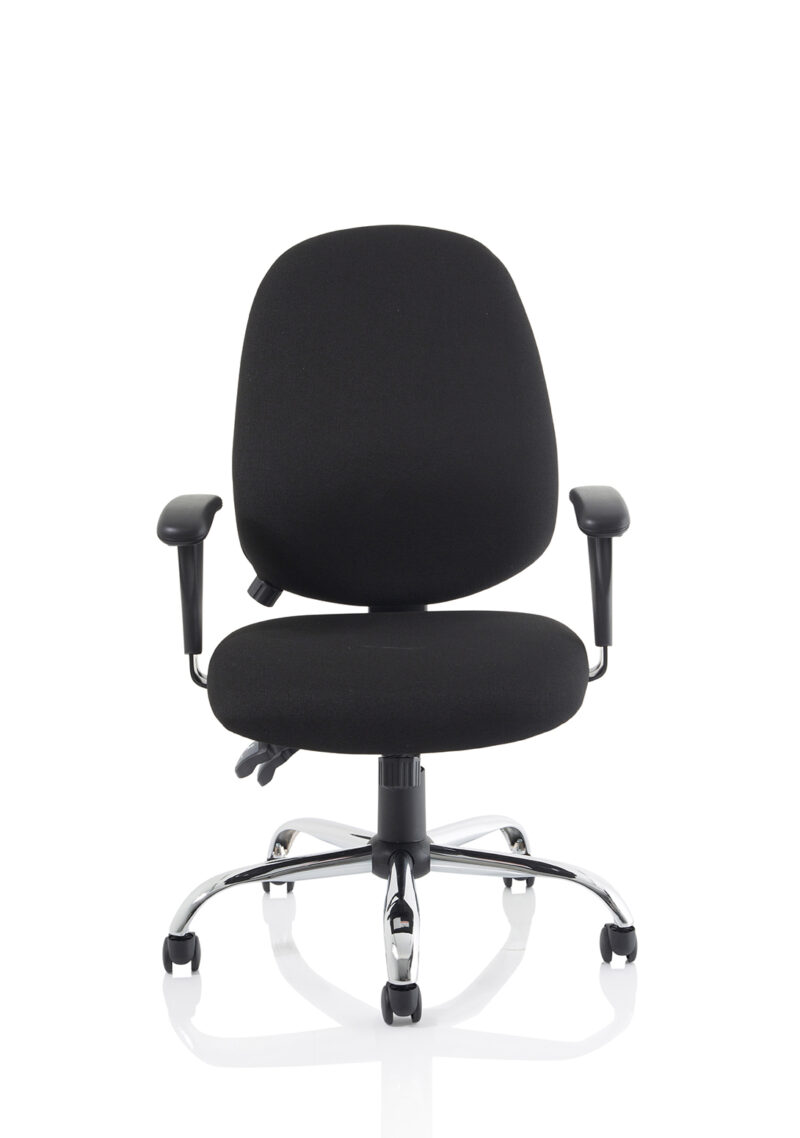 Porto Medium Back Task Operator Office Chair with Height Adjustable Arms - Image 2