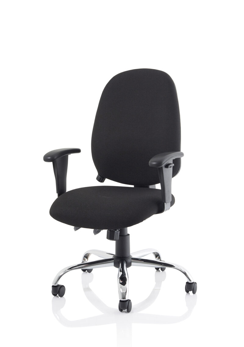 Porto Medium Back Task Operator Office Chair with Height Adjustable Arms - Image 3