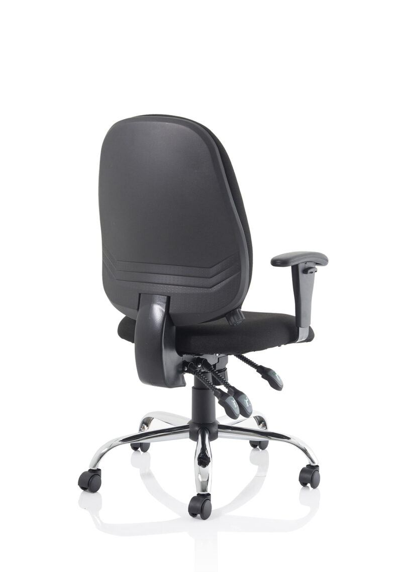 Porto Medium Back Task Operator Office Chair with Height Adjustable Arms - Image 7