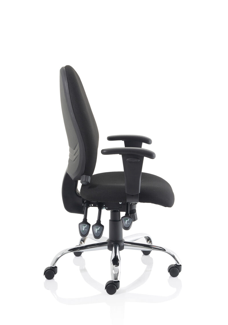 Porto Medium Back Task Operator Office Chair with Height Adjustable Arms - Image 8