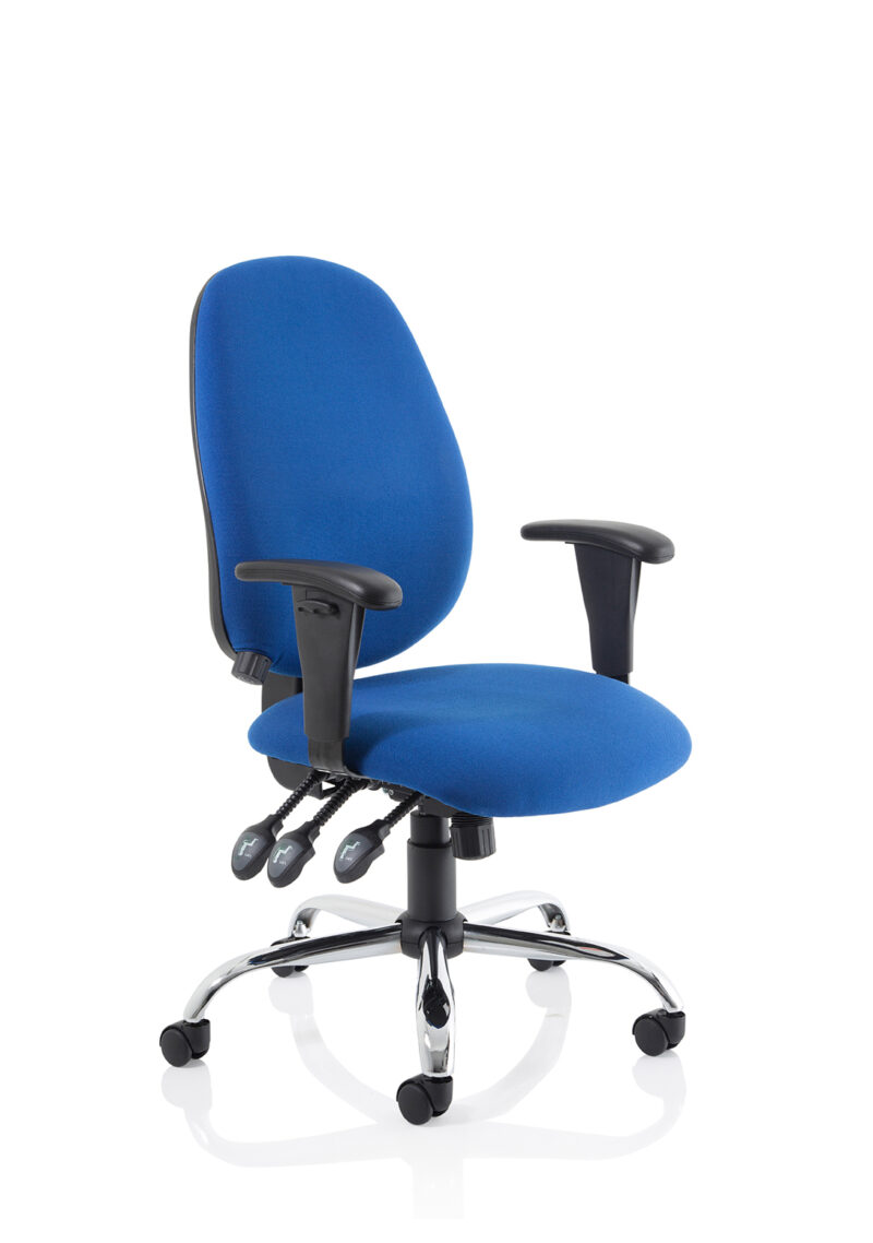 Porto Medium Back Task Operator Office Chair with Height Adjustable Arms - Image 9