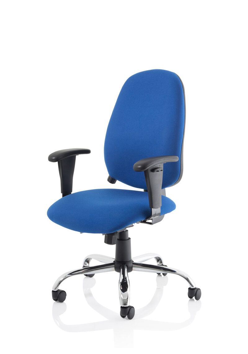 Porto Medium Back Task Operator Office Chair with Height Adjustable Arms - Image 11