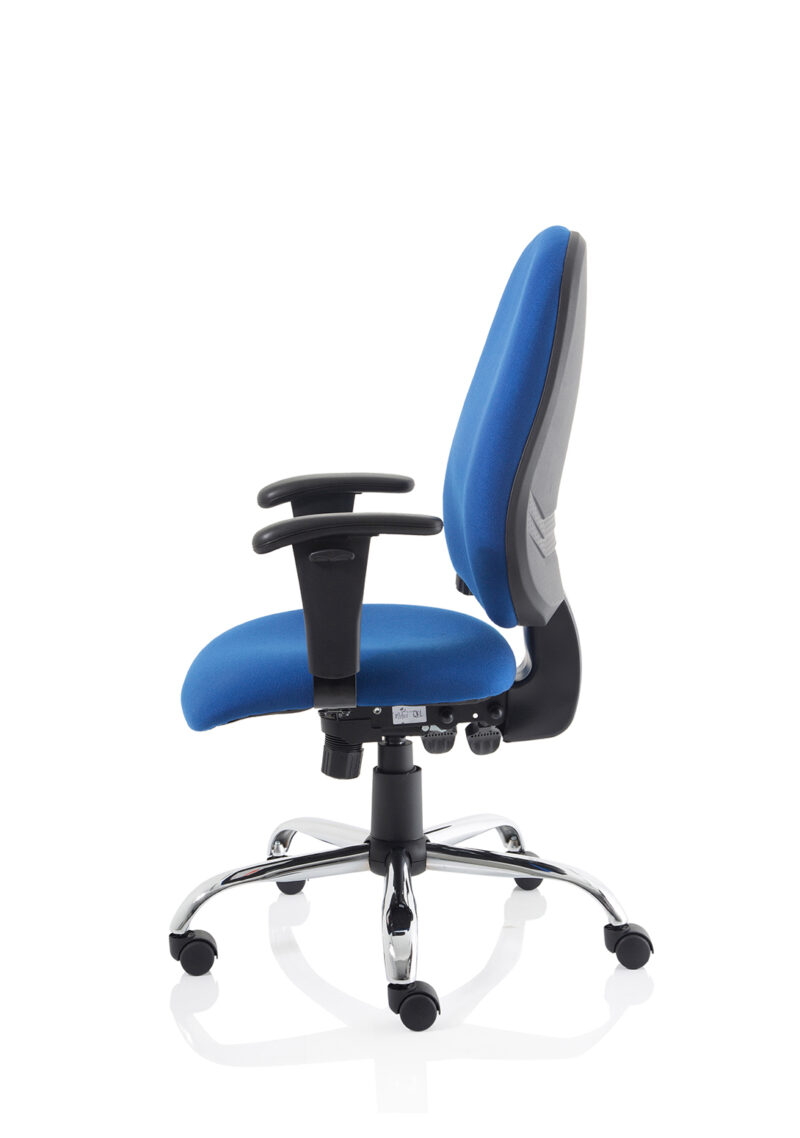 Porto Medium Back Task Operator Office Chair with Height Adjustable Arms - Image 12