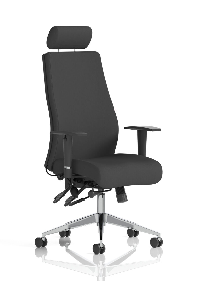 Obsidian High Back Ergonomic Posture Chair with Height Adjustable Arms - Image 9