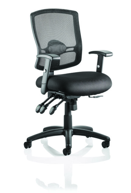 Salem III High Mesh Back Task Operator Office Chair with Arms