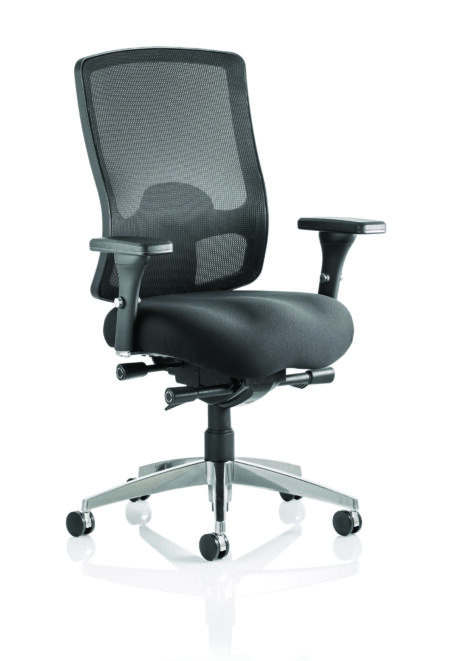 Monarch High Mesh Back Ergonomic Task Operator Office Chair with Arms