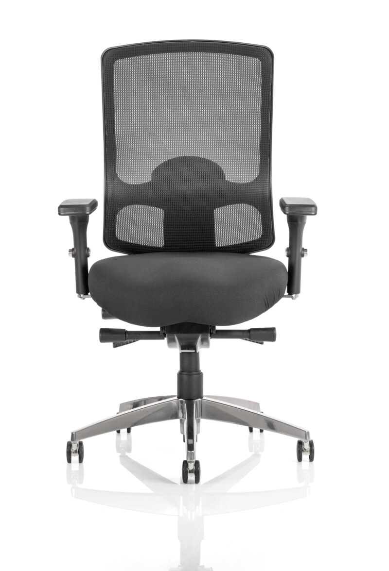 Monarch High Mesh Back Ergonomic Task Operator Office Chair with Arms - Image 2