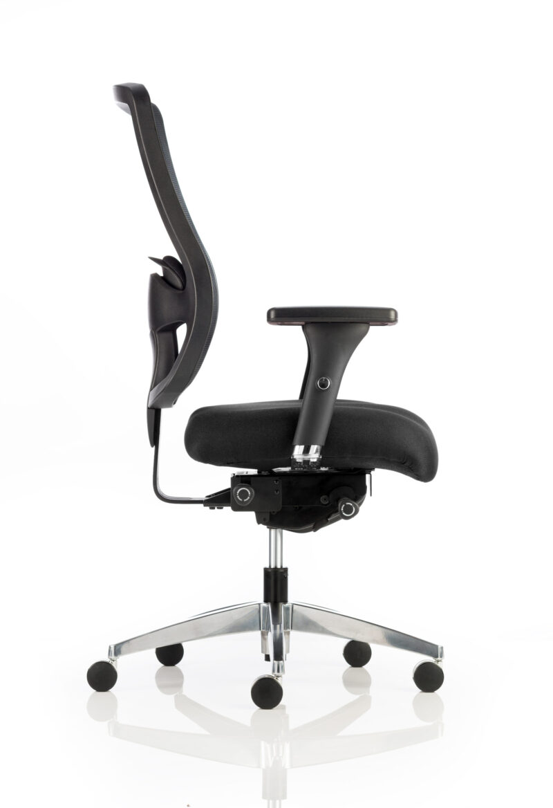 Monarch High Mesh Back Ergonomic Task Operator Office Chair with Arms - Image 5