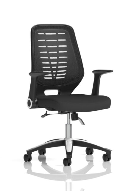 PassPro Medium Mesh Back Task Operator Office Chair with Arms