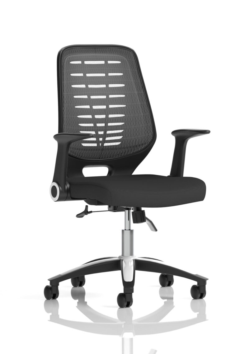PassPro Medium Mesh Back Task Operator Office Chair with Arms - Image 23