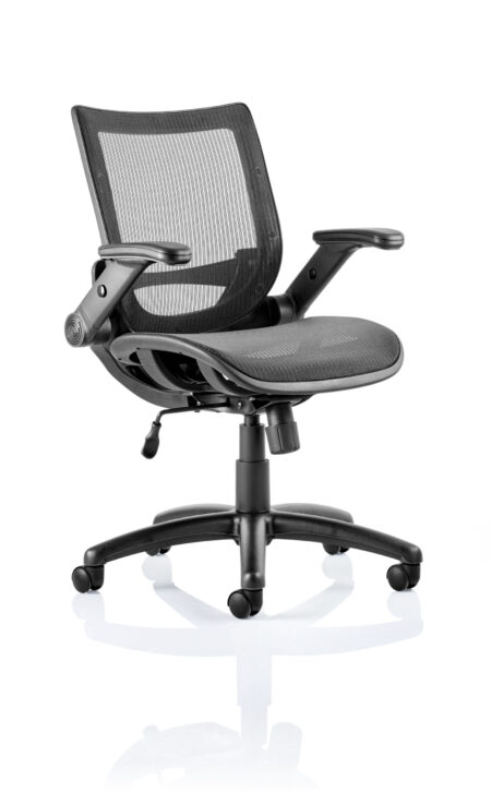 MaxPro Medium Mesh Back Task Operator Office Chair with Folding Arms