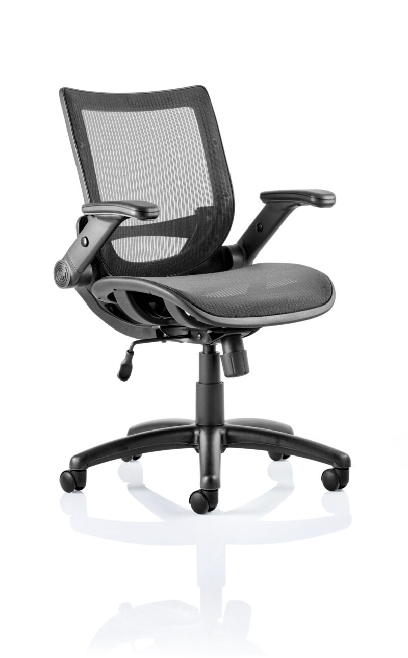 MaxPro Medium Mesh Back Task Operator Office Chair with Folding Arms