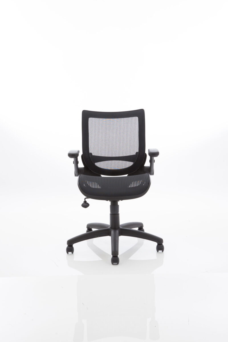 MaxPro Medium Mesh Back Task Operator Office Chair with Folding Arms - Image 2