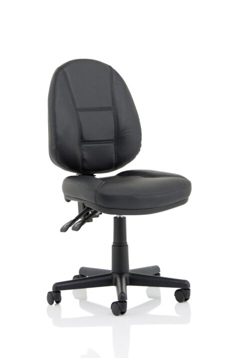 Hudson Medium Back Black Leather Task Operator Office Chair