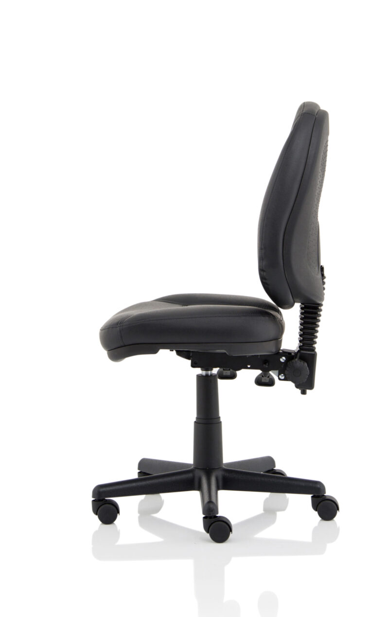 Hudson Medium Back Black Leather Task Operator Office Chair - Image 3
