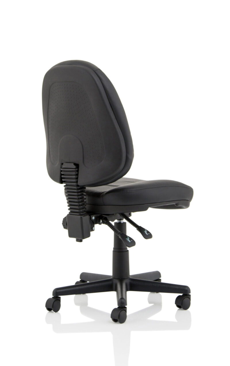 Hudson Medium Back Black Leather Task Operator Office Chair - Image 6