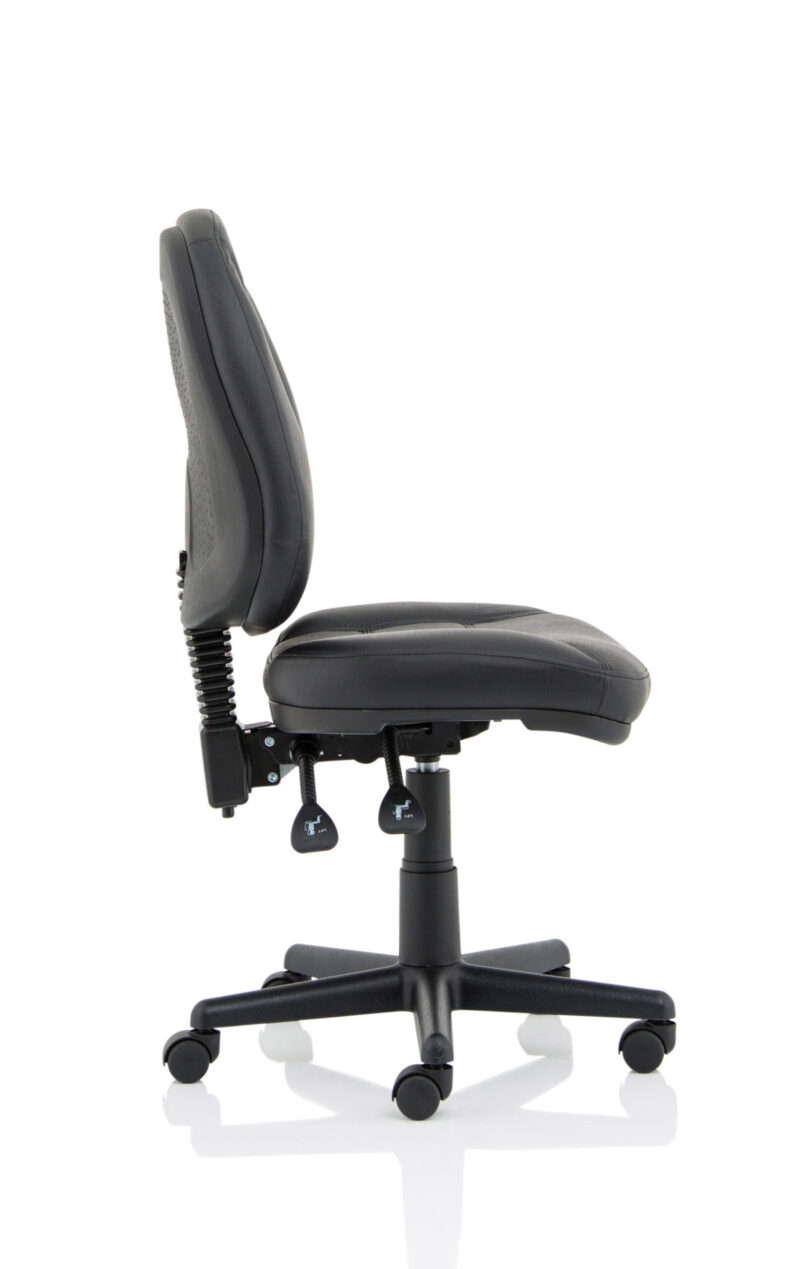 Hudson Medium Back Black Leather Task Operator Office Chair - Image 7