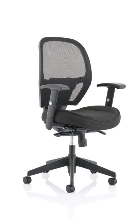 Boulder High Mesh Back Black Task Operator Office Chair with Arms