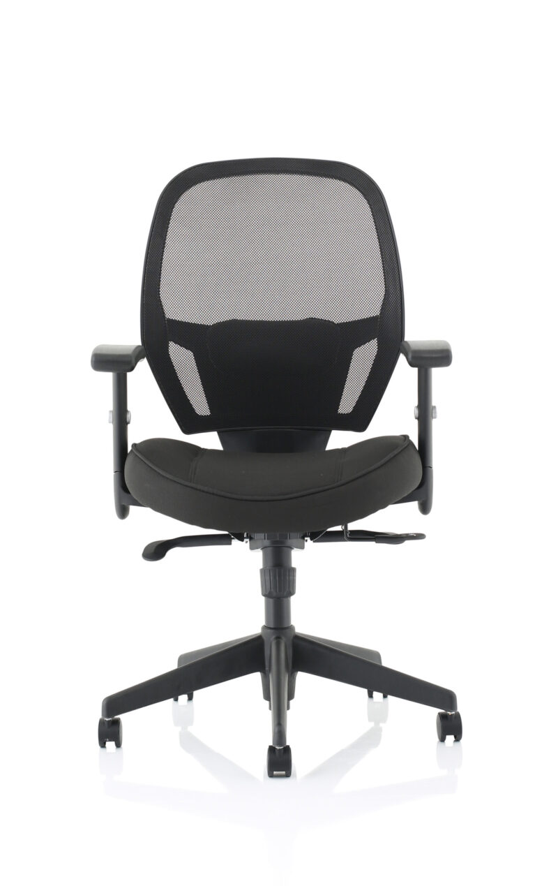 Boulder High Mesh Back Black Task Operator Office Chair with Arms - Image 2