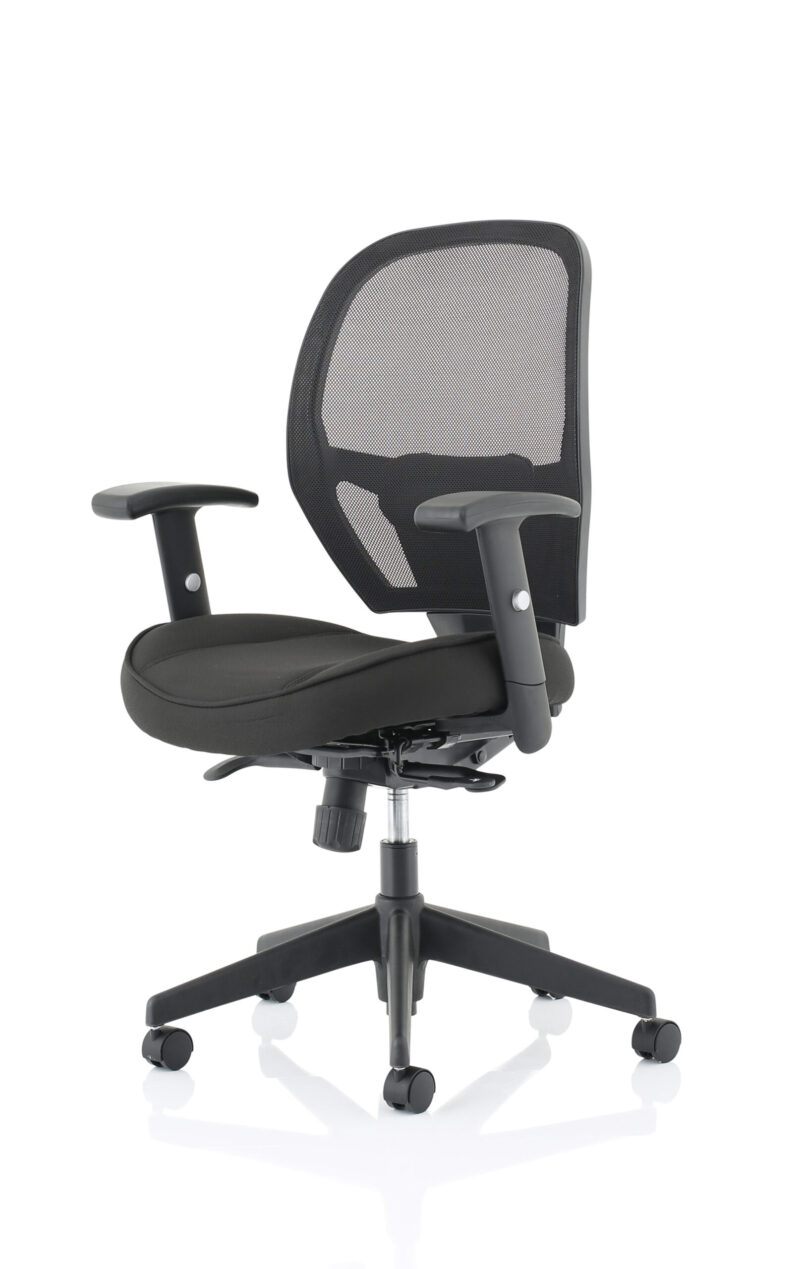 Boulder High Mesh Back Black Task Operator Office Chair with Arms - Image 3