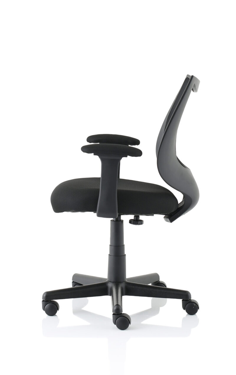Monarch Medium Back Black Mesh Task Operator Office Chair With Arms - Image 4