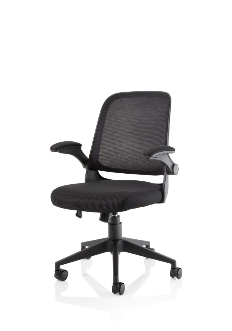 Team Task Operator Mesh Chair With Folding Arms - Image 3