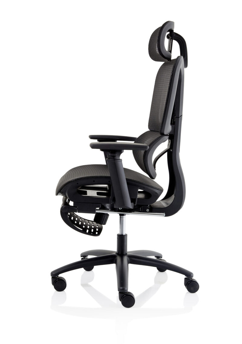 Vista Executive Mesh Chair With Height Adjustable Arms and Footrest - Image 4