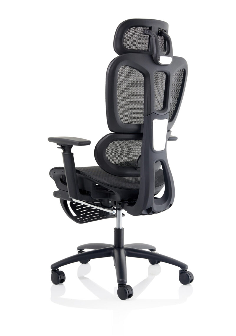 Vista Executive Mesh Chair With Height Adjustable Arms and Footrest - Image 5