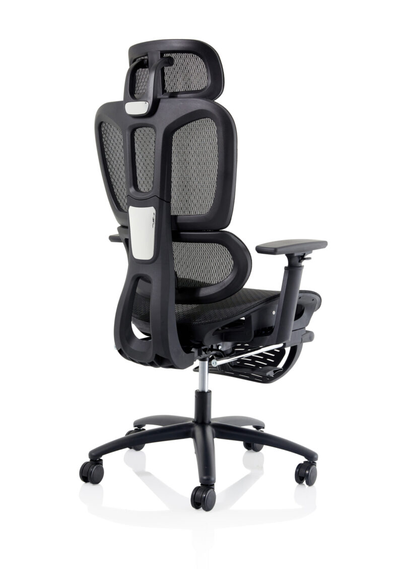 Vista Executive Mesh Chair With Height Adjustable Arms and Footrest - Image 7