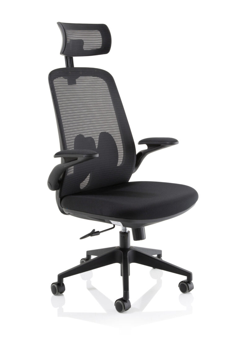 Alpha Executive Mesh Chair With Folding Arms