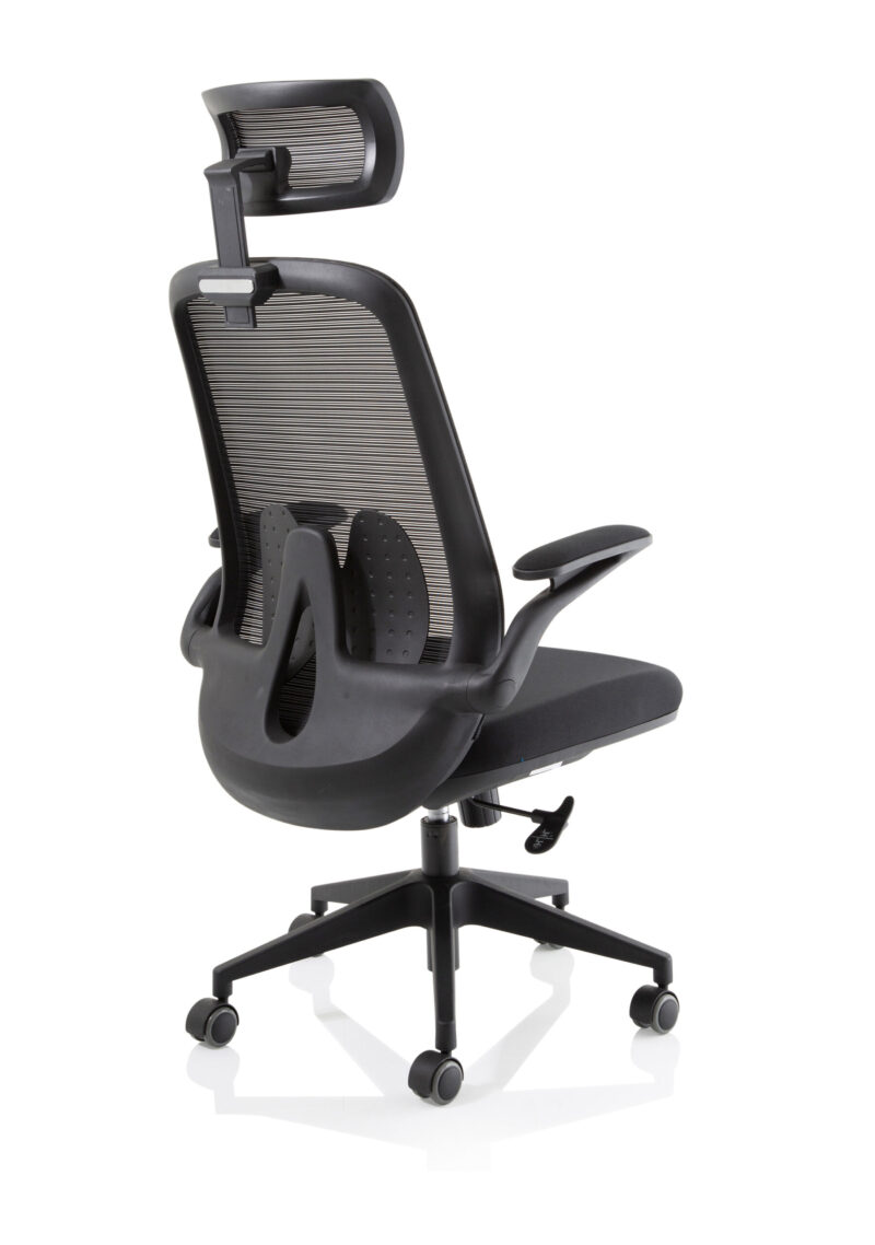 Alpha Executive Mesh Chair With Folding Arms - Image 7