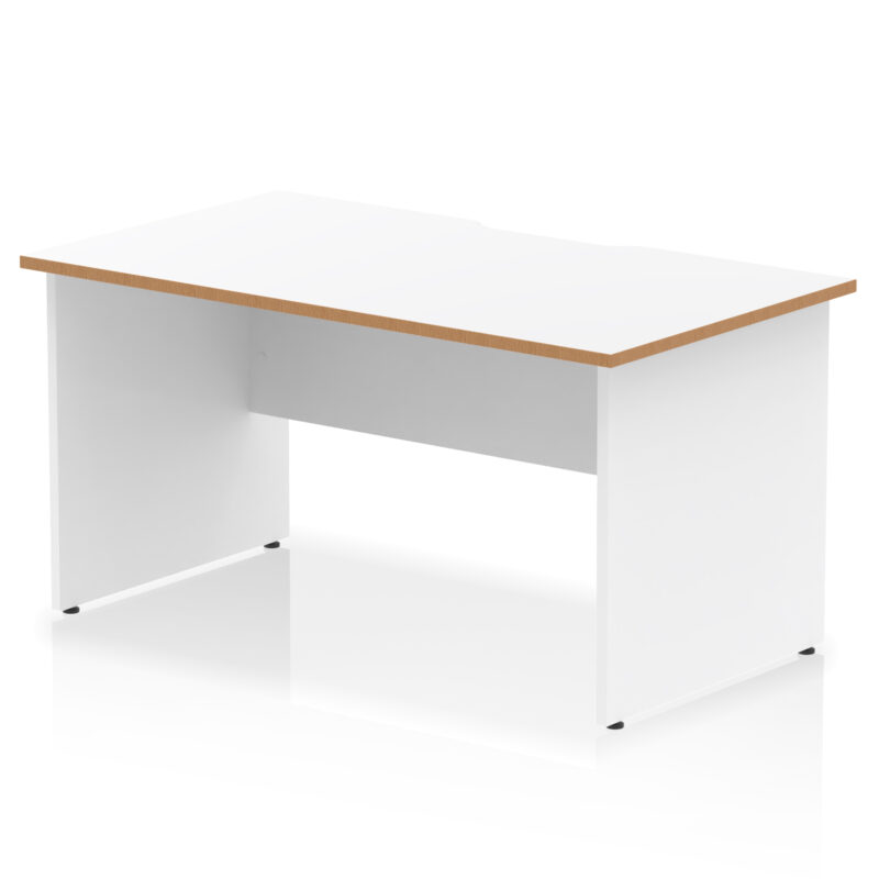 Surge Scalloped Edge 1400mm Straight Desk Panel End Leg