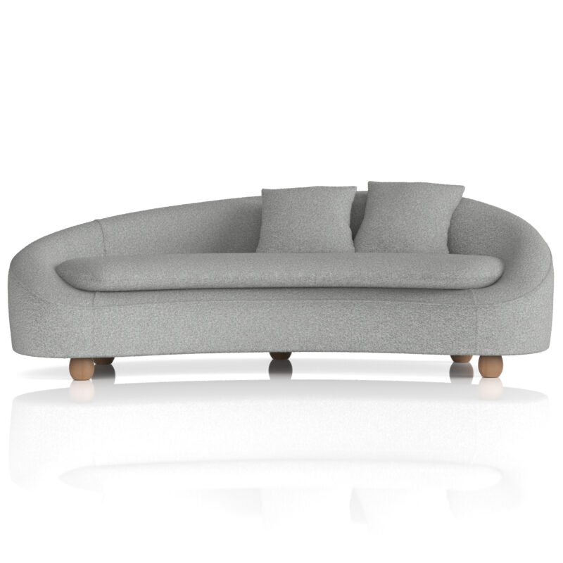 Ivy 3 Seater Curved Sofa - Image 2