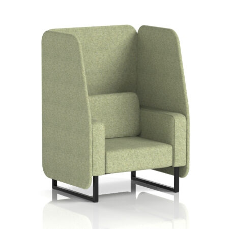 Greywood Open Booth With Black Legs in Single Tone