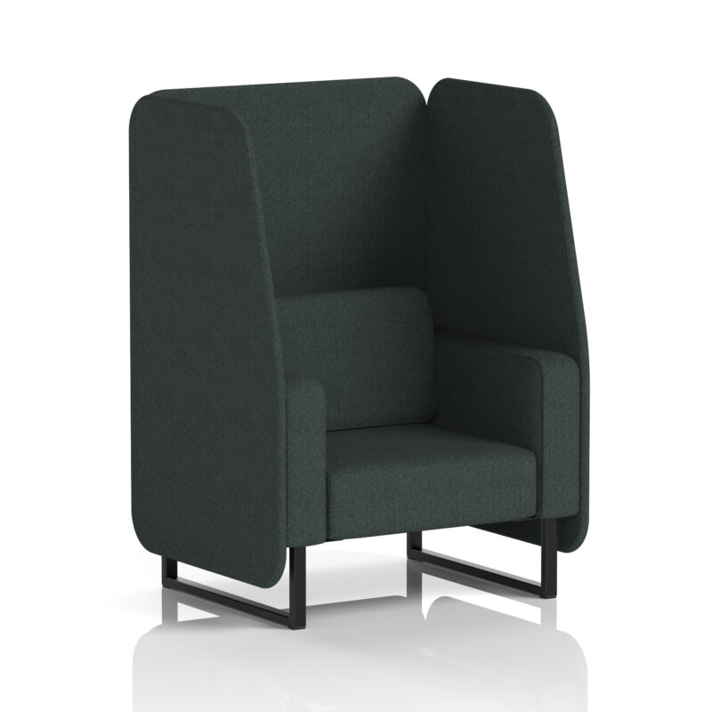 Greywood Open Booth With Black Legs in Single Tone - Image 4