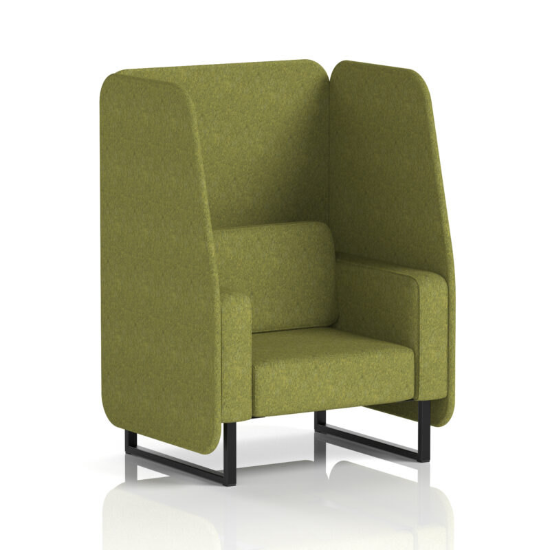 Greywood Open Booth With Black Legs in Single Tone - Image 10