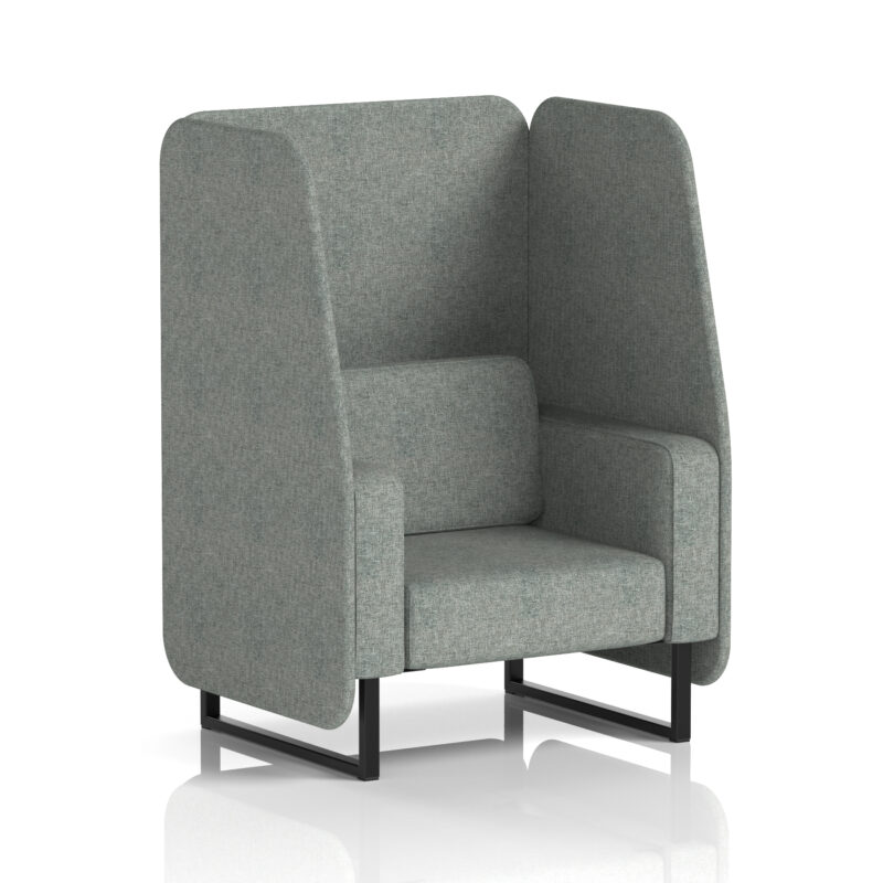 Greywood Open Booth With Black Legs in Single Tone - Image 13