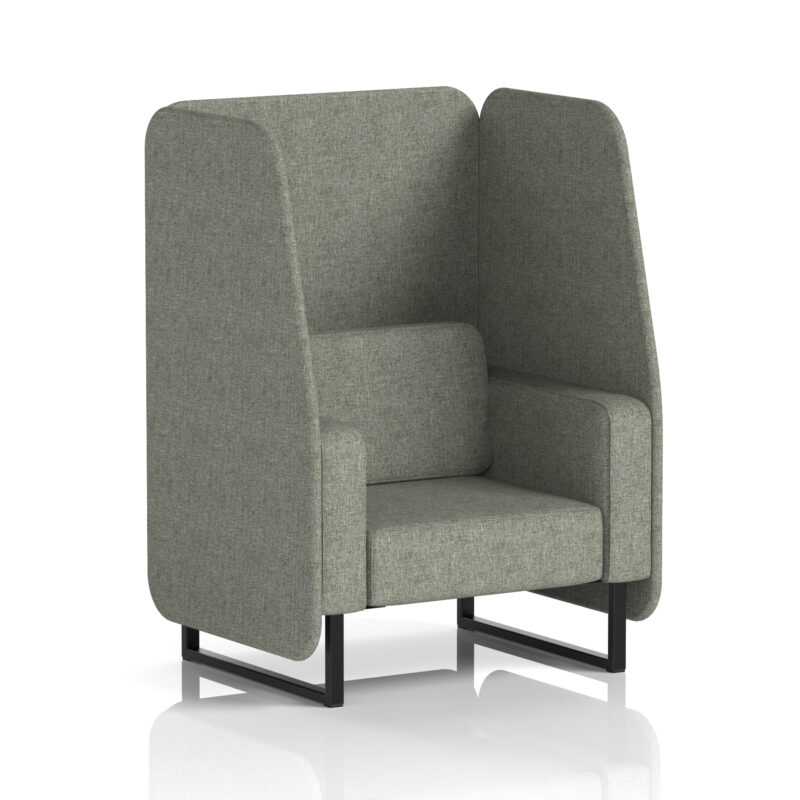 Greywood Open Booth With Black Legs in Single Tone - Image 16