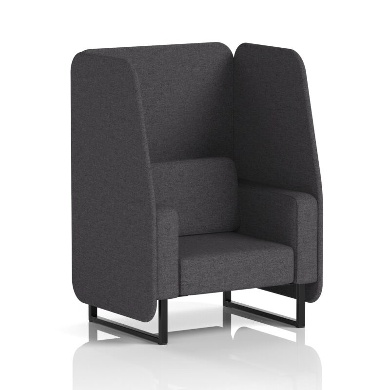Greywood Open Booth With Black Legs in Single Tone - Image 19